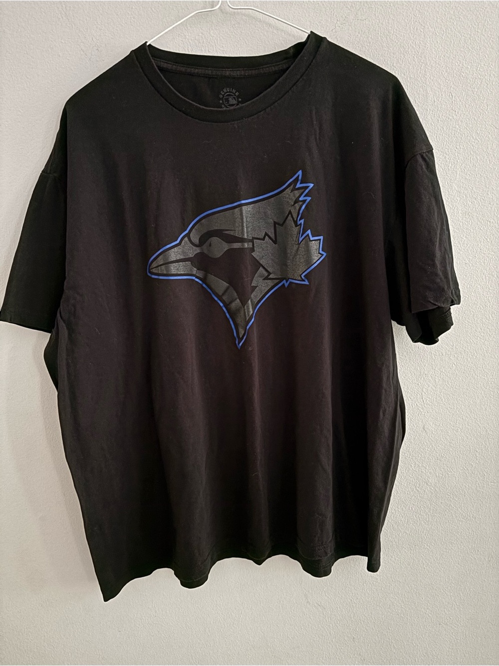 Toronto Blue Jays Blackout Birdhead Logo T-Shirt Size XL MLB Fan Gear